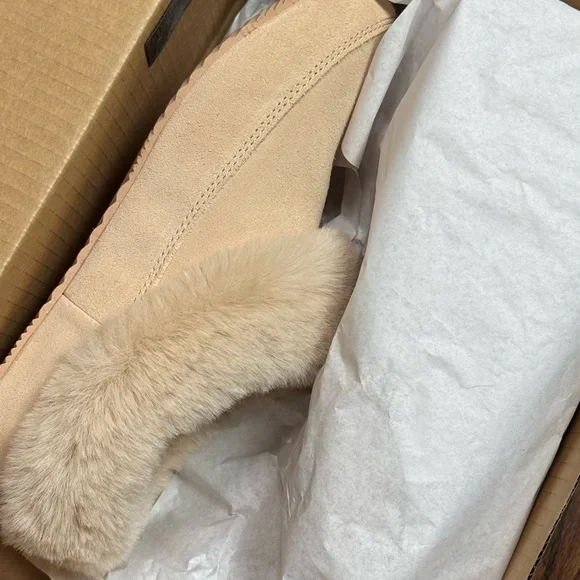 Sorel Go™ Coffee Run Faux Fur Slippers – Natural Tan / Sea Salt - Picture 9 of 9